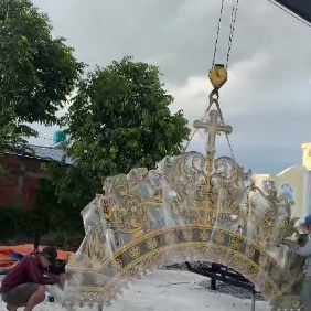 Thi công cổng nhôm đúc nhà anh Hải Bến Tre