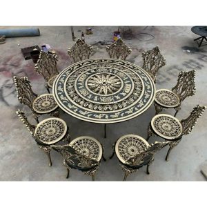 Bàn ghế nhôm đúc 04