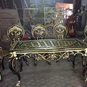 Bàn ghế nhôm đúc 02